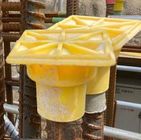 Yellow Square Top Rebar Protection Caps For Construction