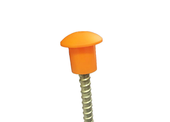 Plastic Safety Mushroom Rebar End Caps Steel Bar Protection For Concrete Construction