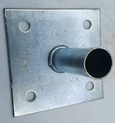 80mm Galvanized Steel Base Plate With Spigot For Scaffolding Screw Jack