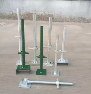 Galvanized Scaffolding Adjustable Screw Jack With Swivel Leveling Base Plate