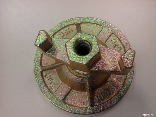 Forged Steel Formwork Tie Nut With Galvanized Finish Load Capacity 10 KN