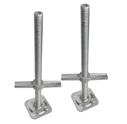 30-38mm Diameter Frame Scaffolding Jack Base With Hot Dip Galvanized Surface Finish