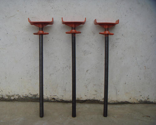 U Head Base Jack Hollow And Solid Scaffolding Steel Screw Base Jack For Construction