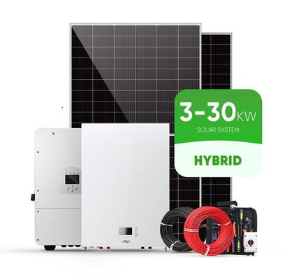 Complete Hybrid Solar Energy System 3 Phase 3KW -30KW On Off Grid Hybrid Solar Panel Power System