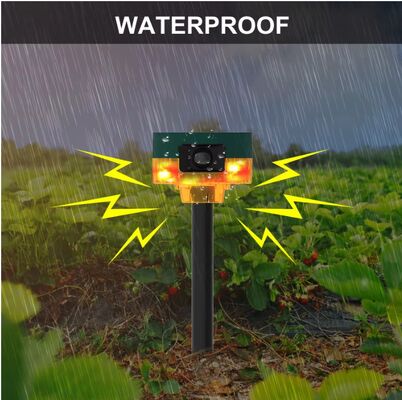 Solar-powered Rechargeable Dog Bark Deterrent Ultrasonic Animal Repellent Flashlight