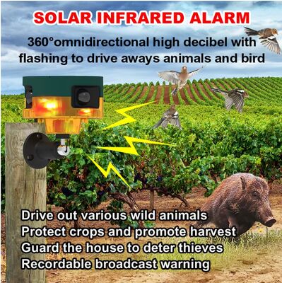 Solar-powered Rechargeable Dog Bark Deterrent Ultrasonic Animal Repellent Flashlight