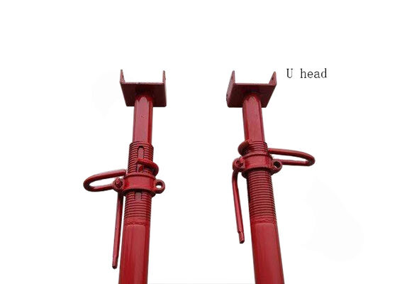 Adjustable Height Scaffolding Steel Props Galvanized Surface For Concrete Slab