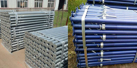 Steel Shoring Prop Support System Powder Coated Finish Corrosion Resistant