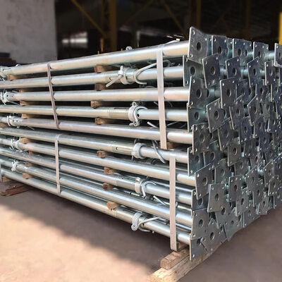 Adjustable Height Scaffolding Steel Props Galvanized Surface For Concrete Slab