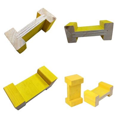 Yellow Wooden Beam / Cost Effective / Easy Assembly / Lightweight Design