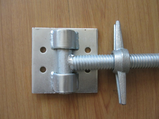 Zinc Plated Solid Swivel Scaffold Screw Jack Base Construction