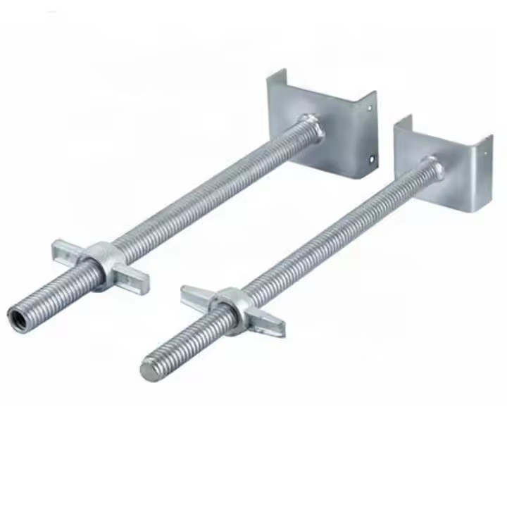 U Head Base Jack Hollow And Solid Scaffolding Steel Screw Base Jack For Construction