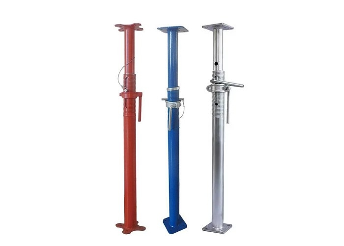 Customizable Shore Props With 120*120*5/6mm Plate 48mm/60mm/76mm Outer Tube Diameter
