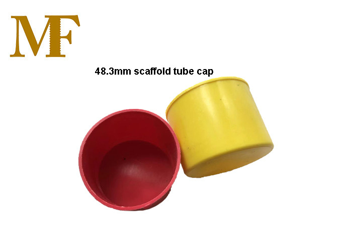 Yellow Scaffolding Tube Safety Caps 18g / Pcs Industrial Grade