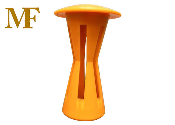 #2-#12 Orange Drum Plastic Rebar Caps Hourglass 40mm For Fall Safety